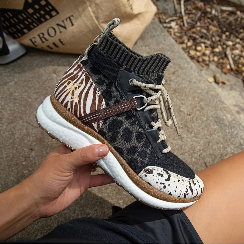 NIB OTBT Hybrid High Top Sneakers, fun, funky + comfy animal print unique design - Picture 2 of 7